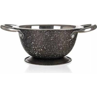 BANQUET Cedník nerezový mělký GRANITE Brown 16 x 7,7 cm