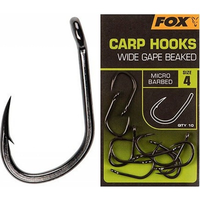 Fox Carp Hooks Wide Gape Beaked vel.6 10 ks