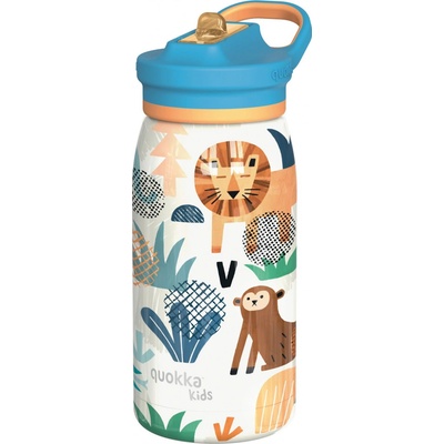 Quokka Nerezová termoláhev s pítkem Pop Kids Safari 445 ml