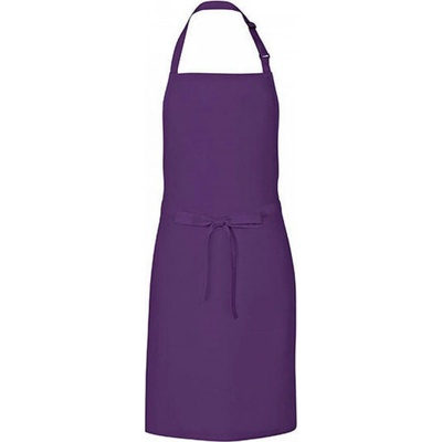 Link Kitchen Wear Univerzální keprová zástěra s laclem a nastavitelným páskem u krku Fialová 72 x 85 cm X986