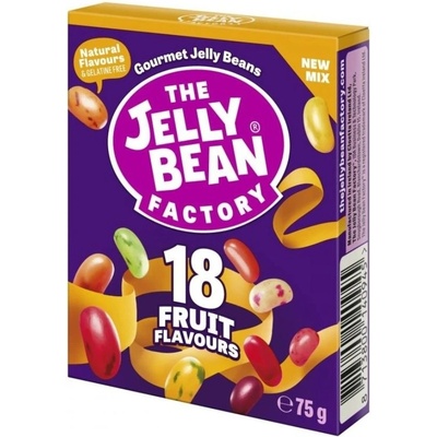 Jelly Bean Factory 18 Fruit Flavours želé fazolky krabička 75 g