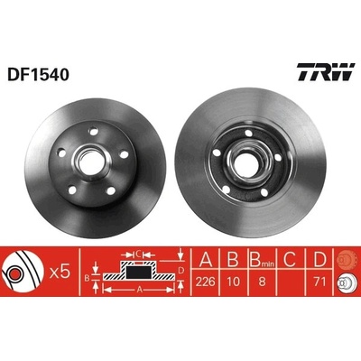 TRW Brzdový kotúč DF1540