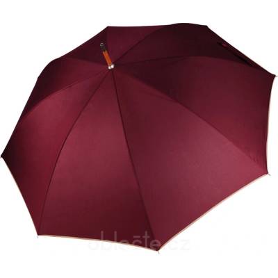 Deštník s dřevěnou rukojetí Kimood KI 2020 burgundy/beige
