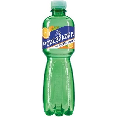 Poděbradka Jemně perlivá Pomeranč 0,5 l