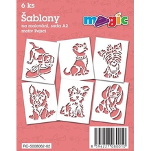 Magic šablony papírové 6 ks sada A2 Pejsci