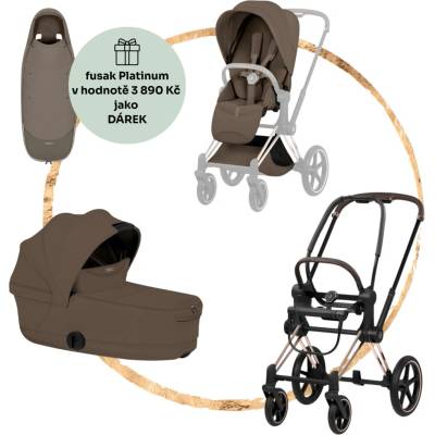 Cybex Kombinovaný Priam 2026 Style Rosegold Coconut Brown + fusak Platinum