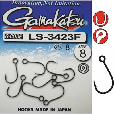 Gamakatsu-Spro LS-3423BL N/L NS Black vel.4 7 ks