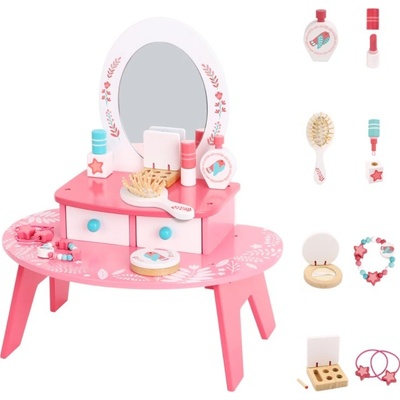 TOOKY TOY Růžový stoleček se zrcadlem malá parádnice – Hledejceny.cz