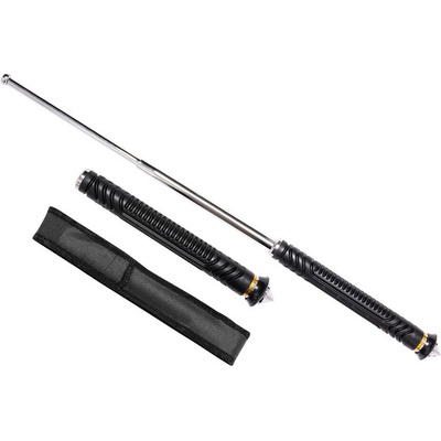 Bullshop Teleskopický obušok BSH ADVENTURE P-118 XL 26″ strieborný s rozbíjačom skla a puzdrom