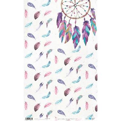 Rýžový papír 54x33 BOHO CHIC LAPAČ SNŮ - Rice Paper 54x33 BOHO CHIC DREAMCATCHER