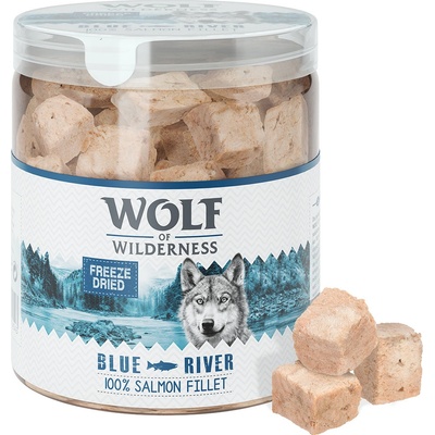 Wolf of Wilderness RAW snack mrazem sušený Mix 3 jehněčí plíce & losos 120 g