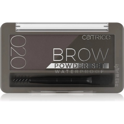 Catrice Brow Powder Set Waterproof set na obočí voděodolný 020 Ash Brown 4 g