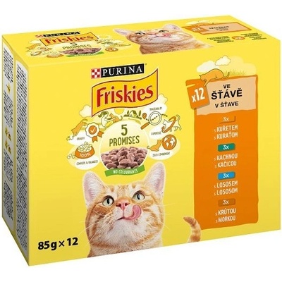 Friskies Cat kura kačica losos morka v šťave 12 x 85 g