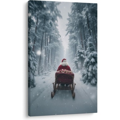 Vianočný obraz rozprávkový santa v lese
