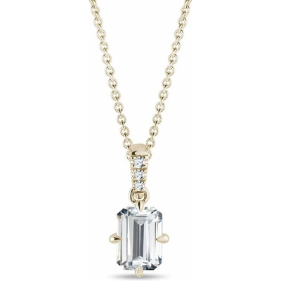 Klenota Náhrdelník z o žltého zlata s lab grown diamantom N0860753