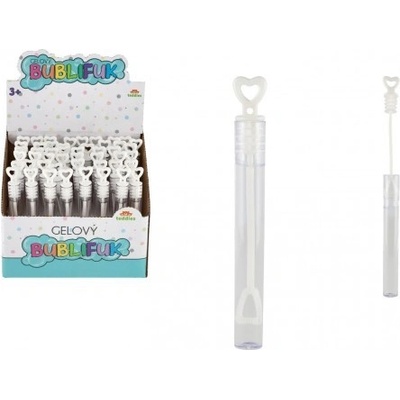 Teddies Bublifuk mini 5 ml bílý svatební 10,5cm 48ks v boxu