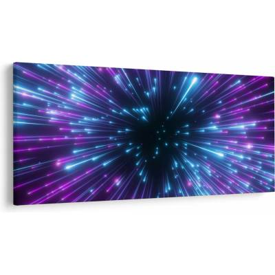 Obraz - Neónový priestor, jednodielne 250x125 cm