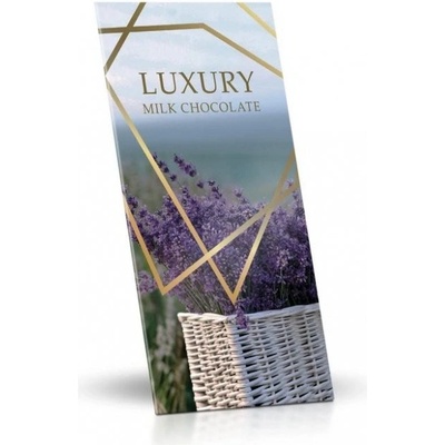 LUXURY levandule Mléčná s mandlemi a malinami 175 g