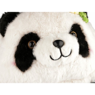 Dětský plyšový batoh panda - bílá černá