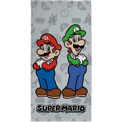 Halantex Plážová osuška Super Mario Bros Mario & Luigi 70 x 140 cm
