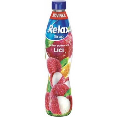 Relax Sirup příchuť jablko-pomeranč-liči 0,7 l