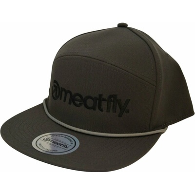 Meatfly Creeper 6 Panel Snapback Grey / Black Logo Šedá