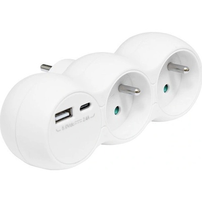 Ecolite XQBZ-01/3 2x kulatá, USB-A+ USB-C – Hledejceny.cz