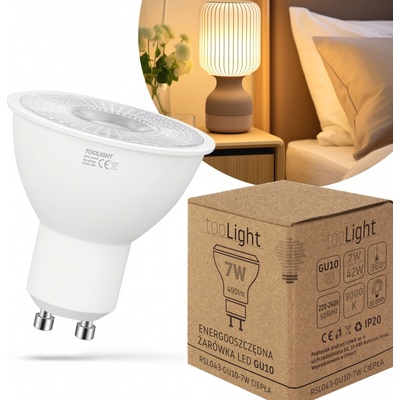 Toolight LED žiarovka GU10 7W 490lm teplá RSL043 OSW-20027