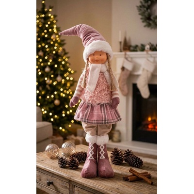 MagicHome Dekoracia XmMX372 Dievča ružové 75 cm