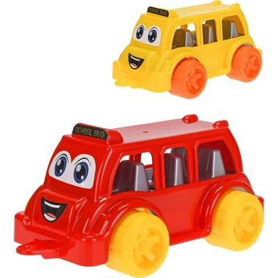 Teddies Autobus pre najmenších plast 26cm na voľný chod 3 farby 12m +