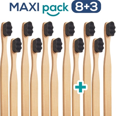 Nanosmile Ultrajemný zubní kartáček Eco Black 11 ks