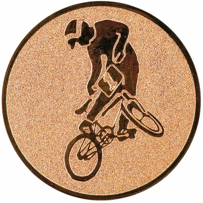 BMX: Hliníkový emblém na trofej Ø25mm bronzová