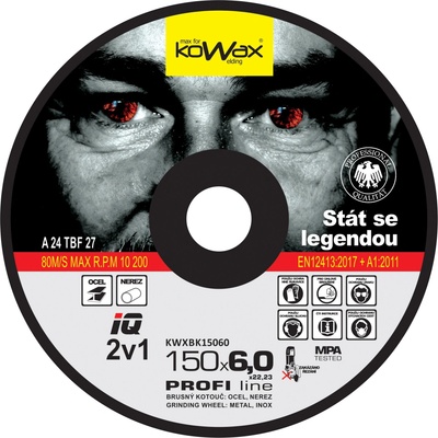 Kowax brúsny kotúč 150 x 6,0 mm KWXBK15060