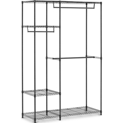 Royal Catering Kovový vešiak na oblečenie - 120 x 45 x 179,5 cm - 270 kg - čierny RCMR-1800P19H