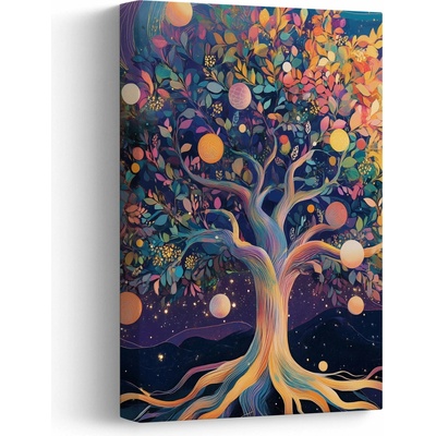 Obraz – Fialový strom plný energie, jednodielny 20x30 cm