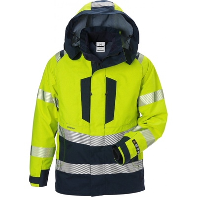 Fristads Flamestat výstražná GORE TEX bunda 4095 GXE výstražná žltá Námornícka modrá