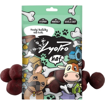 Lyopro DOG poch sušené Hovězí kuličky 70 g
