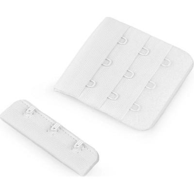 Zapínání na podprsenky, body šíře 50 mm trojřadé - bílá (10 pár)