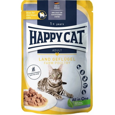 Happy Cat Tray Culinary Meat in Sauce venkovská drůbež 12 x 85 g