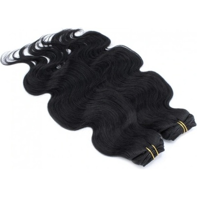 Deluxe vlnitá clip in sada 51cm - černá