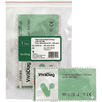 VivaDiag Rychlý drogový test na Pervitin (Metamfetamin) VivaDiag 1 ks
