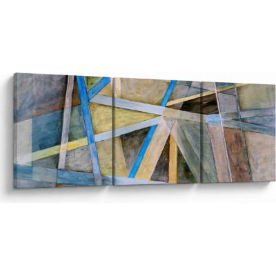 Obraz - Abstrakce, třídílný 90x30 cm