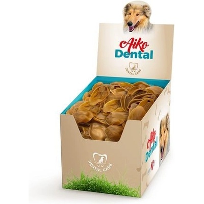 COBBYS PET AIKO Dental Veggie Ear S 6,7 x 4,5 x 1,5 cm dentálne vegetariánske ucho 8-10 g