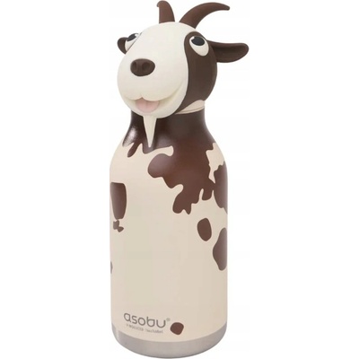 Asomu termoláhev Koza 460 ml hnědá béžová