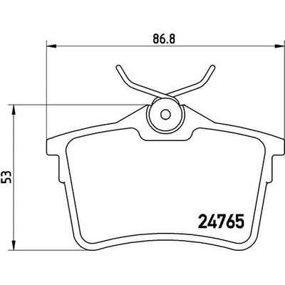 BREMBO Sada brzdových platničiek kotúčovej brzdy P61084