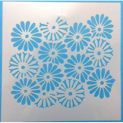 Plastová šablona mix 13x13cm - Květiny