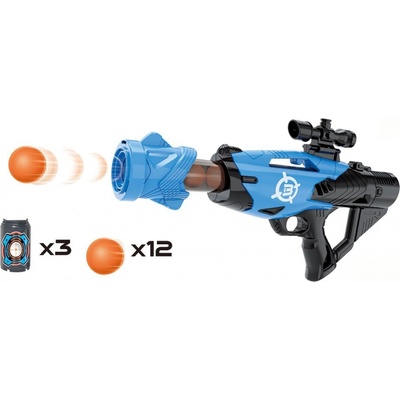 Alltoys Pistole na pěnové míčky 42 cm modrá