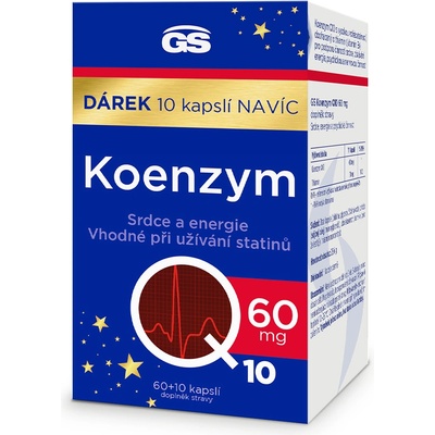 GS Koenzym Lipo Q10 60 mg 2024 60+10 kapslí