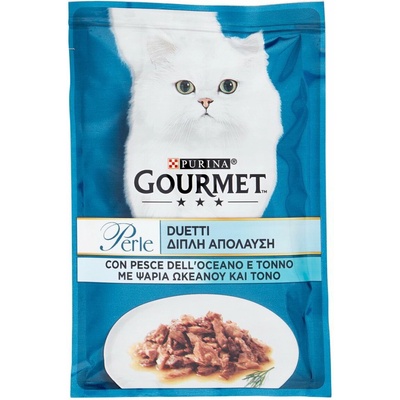 Gourmet lahodné kúsky rýb a tuniaka v bohatej omáčke 85 g