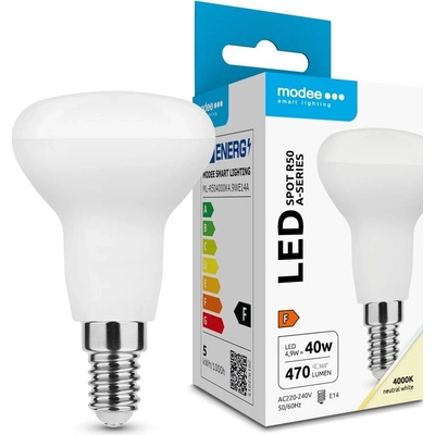 Modee Lighting LED Spot žiarovka R50 4,9W E14 neutrálna biela MLR504000K4,9WE14A Aseries